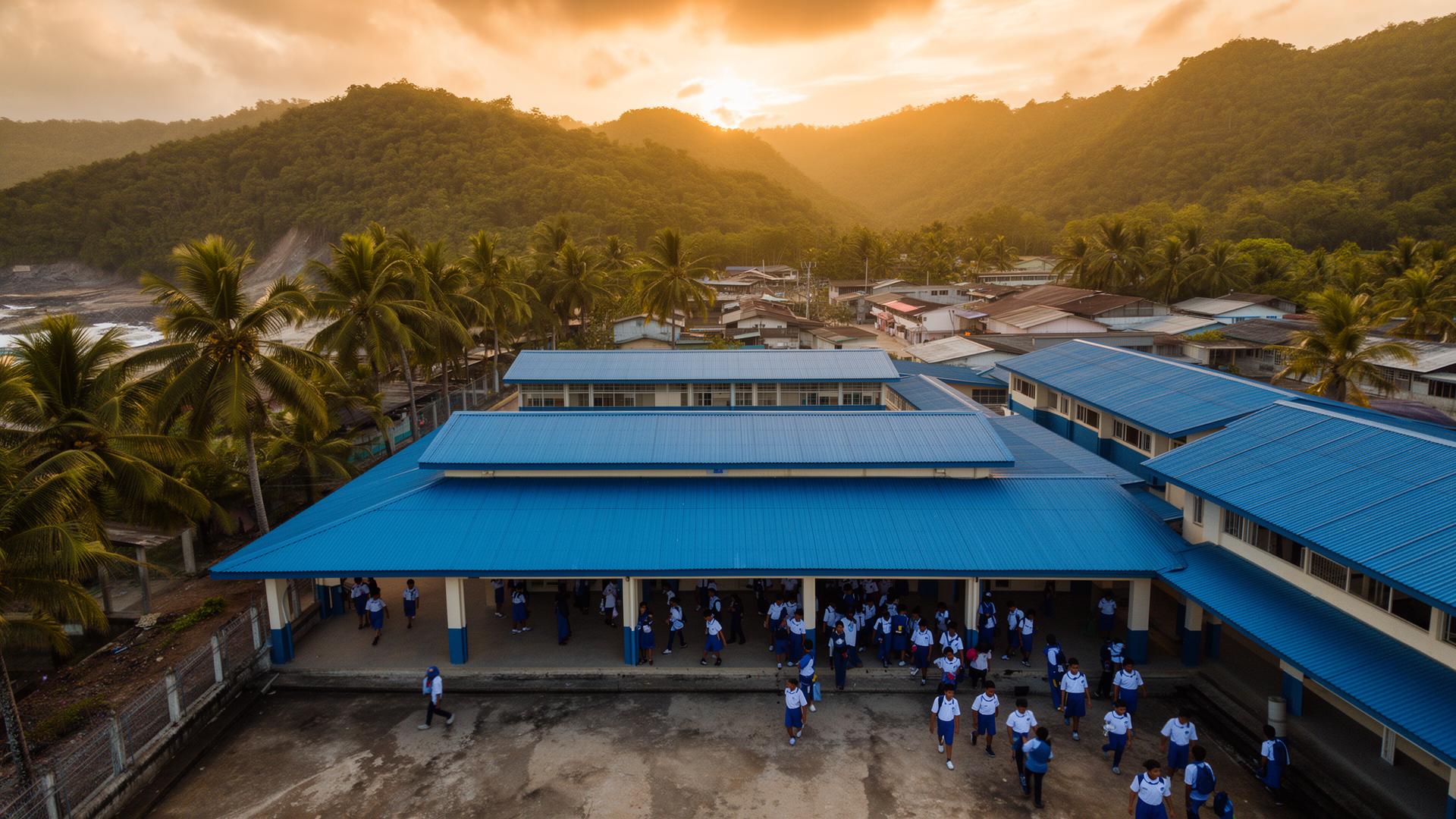 TNHS campus at sunrise